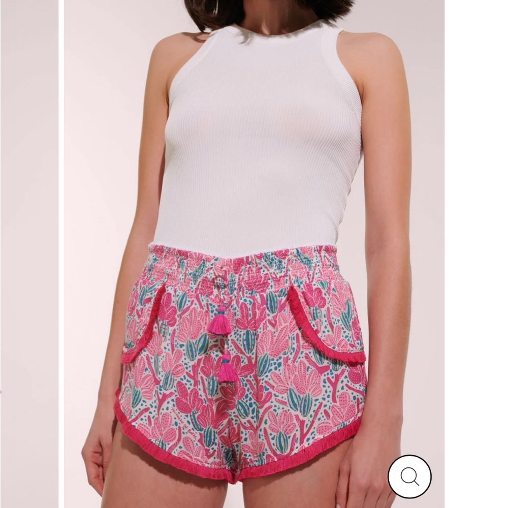 Poupette St. Barth Pink and Green Women's Shorts